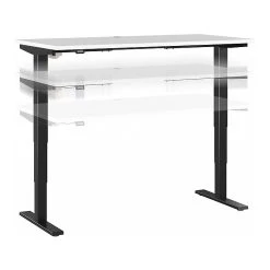 Bush Business Furniture Move 40 28"-48"H Electric Adjustable Standing Desk, White/Black (M4S6030WHBK)