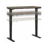 Bush Business Furniture Move 40 28"-48"H Electric Adjustable Standing Desk, Modern Hickory/Black (M4S4824MHBK)