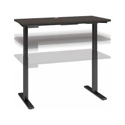 Bush Business Furniture Move 60 27"-47"H Adjustable Standing Desk, Storm Gray/Black (M6S4824SGBK)