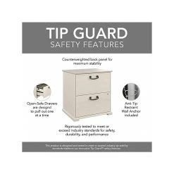 Bush Furniture Homestead 2-Drawer Lateral File Cabinet, Letter/Legal, Lockable, 30"H, Linen White Oak (HOF129LW-03) -Staples Department Store DB1D42F5 91CD 433E A4177AB6E26E1B3F sc7