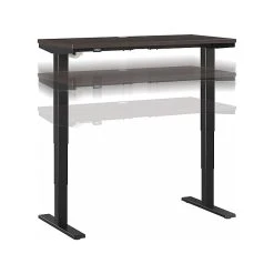 Bush Business Furniture Move 40 28"-48"H Electric Adjustable Standing Desk, Storm Gray/Black (M4S4824HCBK)