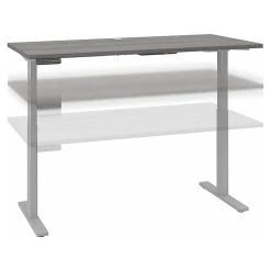 Bush Business Furniture Move 60 Series 27"-47"H Adjustable Standing Desk, Platinum Gray/Cool Gray Metallic (M6S6030PGSK)