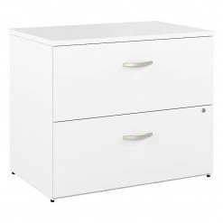 Bush Business Furniture Studio A 2-Drawer Lateral File Cabinet, Locking, Letter/Legal, White, 36" (SDF136WHSU-Z)