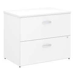Bush Business Furniture Studio C Lateral File Cabinet, White (SCF136WHSU)