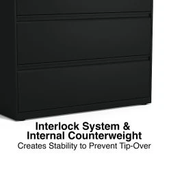 Staples HL8000 Commercial 3-Drawer Lateral File Cabinet, Locking, Letter/Legal, Black, 42"W (23202D) -Staples Department Store EA4AFEBF A74D 41D5 8FD0382FFB6B32A7 sc7
