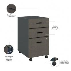Bush Business Furniture Cubix 3 Drawer Mobile File Cabinet, Slate (WC84853PSU) 10 Bush Business Furniture Cubix 3 Drawer Mobile File Cabinet, Slate (WC84853PSU) -Staples Department Store EA5BD01E 3732 4DC2 803C2E4B637596E2 sc7
