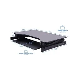 Rocelco 32" Height Adjustable Standing Desk Converter With Anti Fatigue Mat Bundle, Black (R ADRB-MAFM) -Staples Department Store ECB6D53C 3786 49BD B04B0DD74E4135A7 sc7