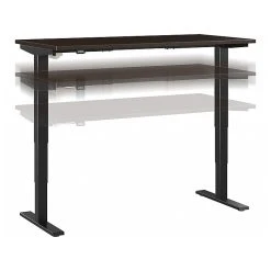 Bush Business Furniture Move 40 28"-48" Adjustable Standing Desk, Mocha Cherry/Black (M4S6030MRBK)