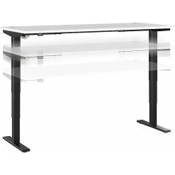 Bush Business Furniture Move 40 28"-48"H Electric Adjustable Standing Desk, White/Black (M4S7230WHBK)