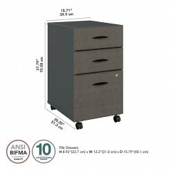 Bush Business Furniture Cubix 3 Drawer Mobile File Cabinet, Slate (WC84853PSU) 11 Bush Business Furniture Cubix 3 Drawer Mobile File Cabinet, Slate (WC84853PSU) -Staples Department Store F7E5EE99 A22C 4522 A4CE1793626053A0 sc7