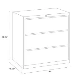 Staples 3-Drawer Lateral File Cabinet, Locking, Letter/Legal, Gray, 42"W (23203D) -Staples Department Store F849D539 CD96 47FC 854CAB8E3514F72D sc7