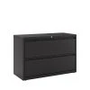 Staples Commercial 2 File Drawers Lateral File Cabinet, Locking, Black, Letter/Legal, 42.13"W (20060D)