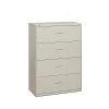 HON Lateral File, 4 Drawers, Molded Pull, Light Gray Finish, 36"W (BSX484LQ)