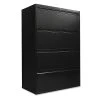 Four-Drawer Lateral File Cabinet, 36w X 19-1/4d X 54h, Black
