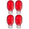 Moonrays 11691 4-Watt 12-Volt Wedge Base Replacement Light Bulb, 4-Pack, Red Glass