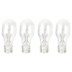 Moonrays 95527 11-Watt 12-Volt Wedge Base Replacement Light Bulb, 4-Pack, Clear Glass