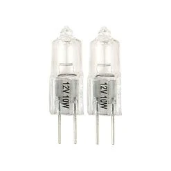 Moonrays 95517 10-Watt 12-Volt Halogen Bi-Pin Replacement Light Bulb, 2-Pack, Clear Glass