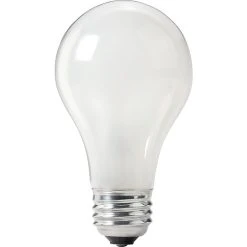 Philips Incandescent Frosted A21 Lamp, Silicone Coated Rough Service, 100 Watts, 60PK