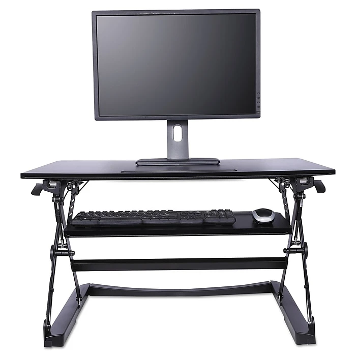 Alera® Sit-Stand Lifting Workstation, Medium, Black 1 Alera® Sit-Stand Lifting Workstation, Medium, Black