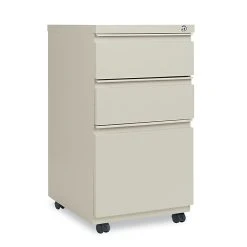 Alera File Pedestal With Full-Length Pull, 3 Drawer(s), Putty, Legal; Letter (PBBBFPY)