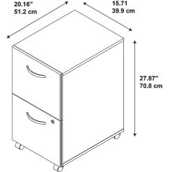 Bush Business Furniture Westfield 2 Drawer Mobile File Cabinet, Mocha Cherry (WC12952) -Staples Department Store m007060476 sc7
