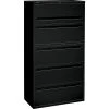 HON Brigade® 700 Series Lateral File, 5-Drawer, 67Hx36Wx19-1/4"D, Black