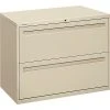 HON Brigade® 700 Series Lateral File, 2-Drawer, 28-3/8Hx36Wx19-1/4"D, Putty
