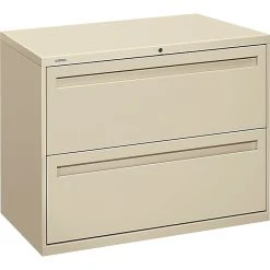 HON Brigade® 700 Series Lateral File, 2-Drawer, 28-3/8Hx36Wx19-1/4"D, Putty