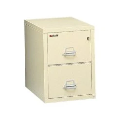 FireKing 1-Hour 2-Drawer 31" Letter-Size Fire Resistant Vertical Cabinet, Putty, Inside Delivery