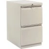 HON Brigade Mobile Pedestal, 2 File Drawers, Radius Pull, 15"W, Putty Finish,