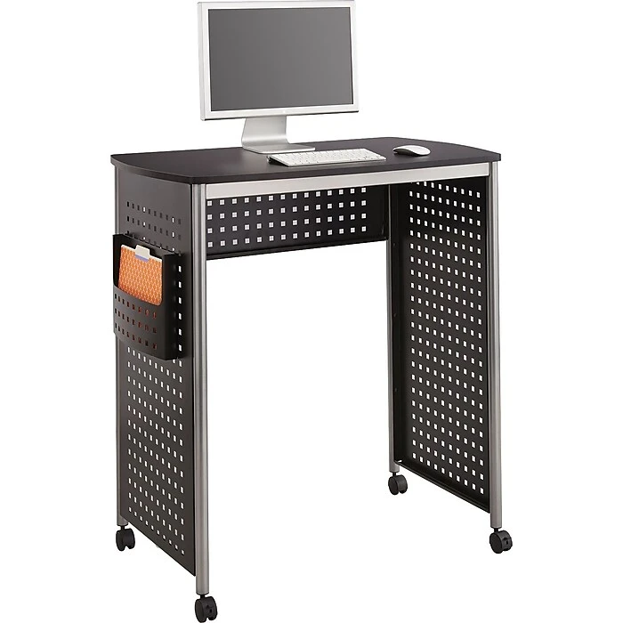 Safco® Scoot™ Stand-Up Workstation, Black/Silver, 41 3/4"H X 38 1/2"W X 23 1/4"D 1 Safco® Scoot™ Stand-Up Workstation, Black/Silver, 41 3/4"H X 38 1/2"W X 23 1/4"D
