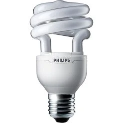 Philips Compact Fluorescent Twister Light Bulb, 13 Watts, Cool White, 6PK