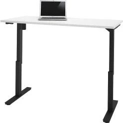 Bestar® 60"W Electric Height Adjustable Table, White (65867-17)
