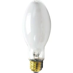 Philips Metal Halide Lamp, 100 Watts, Coated ED17, 3000K, Enclosed Luminaire, 12PK