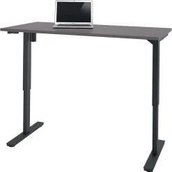 Bestar® 60"W Electric Height-Adjustable Table, Slate (65867-59)