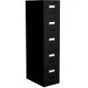 Global 2500 Series 5-Drawer Vertical File Cabinet, Black, 25"D (TD25-501-BLK)