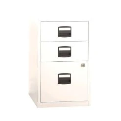 Bisley 3 Drawer Vertical File, White, Letter, 17''W (FILE3-WH)