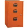 Bisley 3 Drawer Vertical File, Orange, Letter, 17''W (FILE3-OR)