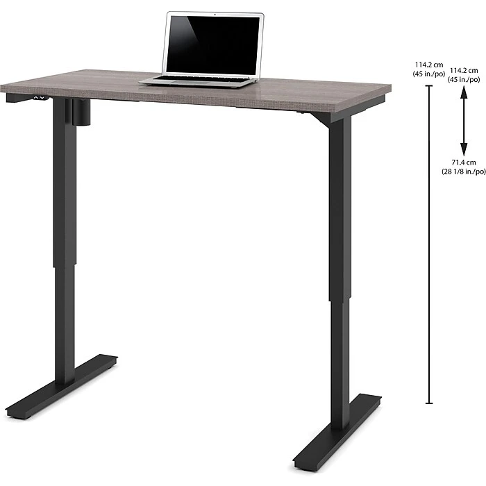 Bestar Pro-Linea 28 - 45'' Electric Height-Adjustable Table, Bark Gray (6585747) 2 Bestar Pro-Linea 28 - 45'' Electric Height-Adjustable Table, Bark Gray (6585747) - Image 2