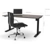 Bestar® Pro-Linea 30x60" Electric Height-Adjustable Table, Bark Gray (65867-47)