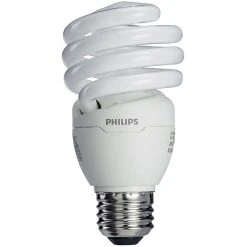 Philips Compact Fluorescent Twister Light Bulb, 23 Watts, Cool White, 6PK
