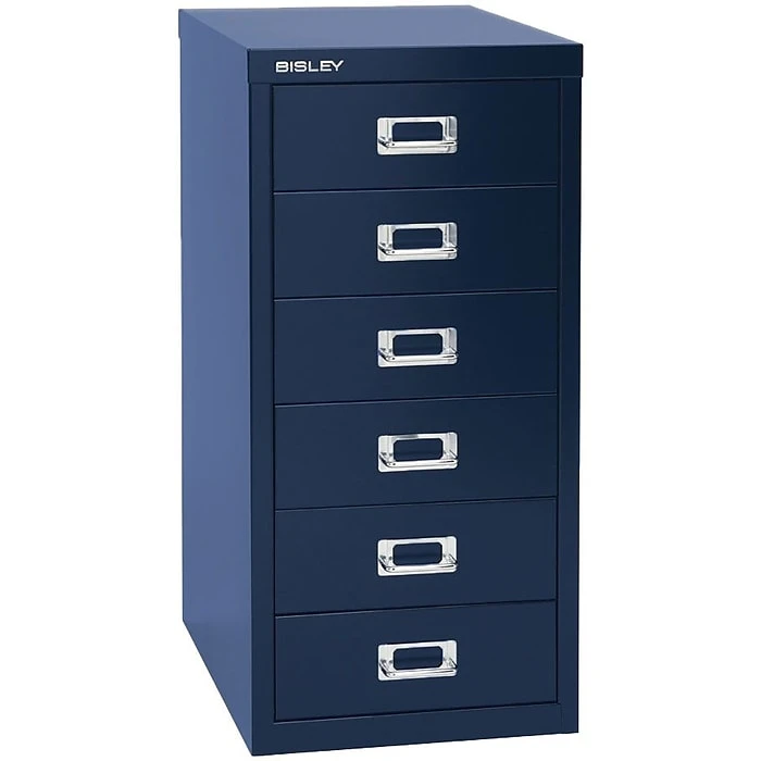 Bisley Six Drawer Steel Multidrawer, Navy, Letter/A4 (MD6-NV) 1 Bisley Six Drawer Steel Multidrawer, Navy, Letter/A4 (MD6-NV)