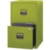 Bisley Two Drawer Steel Home Or Office Filing Cabinet, Green, Letter/A4 (FILE2-GR)