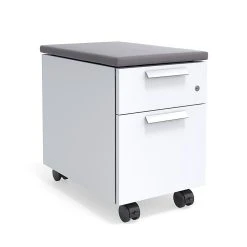 Union & Scale™ Lewis™ 2-Drawer Mobile Pedestal, Letter/Legal Size, Charcoal (UN55951)