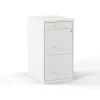Staples 3-Drawer Light Duty Vertical File Cabinet, Locking, Letter, White, 18"D (52144)