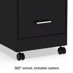 Staples 3-Drawer Vertical File Cabinet, Locking, Letter, Black, 19"D (52156) -Staples Department Store s1212894 sc7