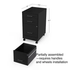 Staples 3-Drawer Vertical File Cabinet, Locking, Letter, Black, 19"D (52156) -Staples Department Store s1212939 sc7