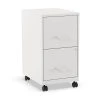 Staples 2-Drawer Light Duty Vertical File Cabinet, Locking, Letter, White, 18"D (52155)