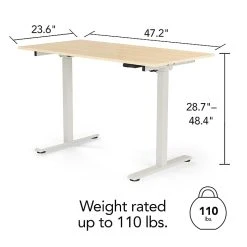 Union & Scale™ Essentials 29"-48"H Adjustable Standing Desk, Natural (UN60415-CC) -Staples Department Store s1227747 sc7