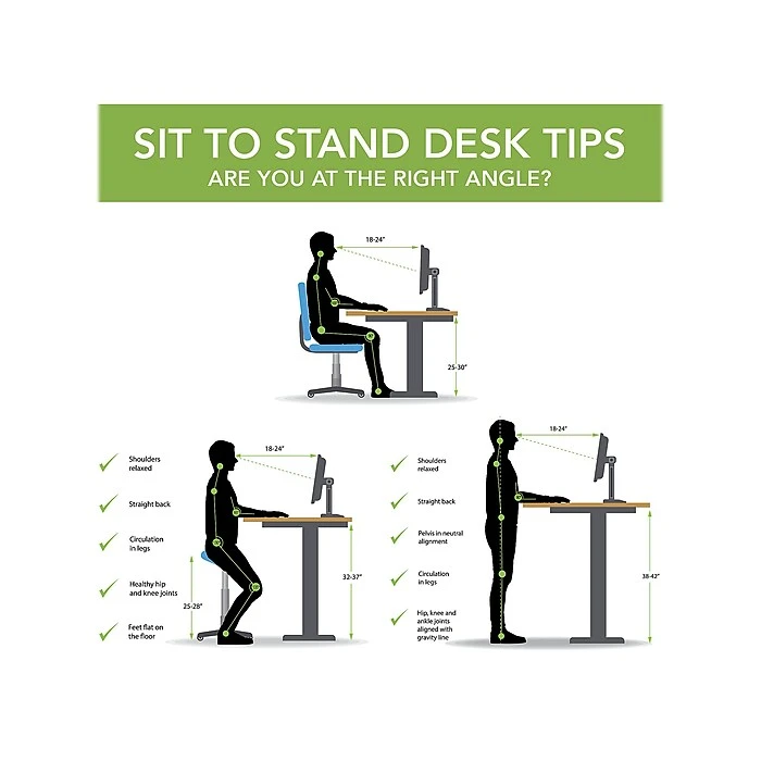 Bush Business Furniture Move 40 Series 28"-48'' Adjustable Standing Desk, Natural Maple/Cool Gray Metallic (M4S6030ACSK) 4 Bush Business Furniture Move 40 Series 28"-48'' Adjustable Standing Desk, Natural Maple/Cool Gray Metallic (M4S6030ACSK) - Image 4
